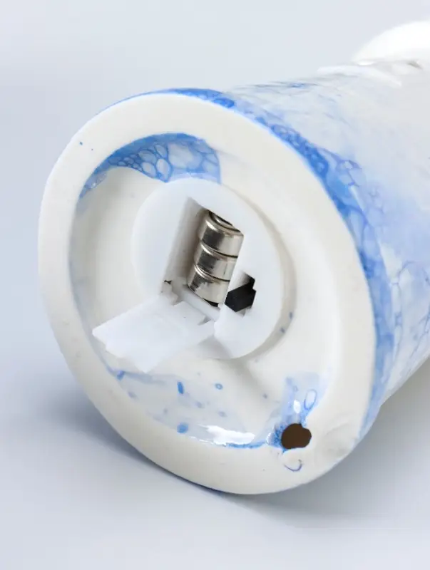 Сувенир керамика свет "Маяк" бело-синий 8х8х15,5 см