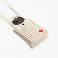 Сумка подр Сердце, 12*4*17, отд на кнопке, дл ремень, бело/серый Сумка подр Сердце, 12*4*17, отд на кнопке, дл ремень, бело/серый