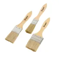 Набор кистей ТУНДРА, натуральная щетина, деревянная рукоятка, 1-1.5-2" (25, 38, 50 мм)