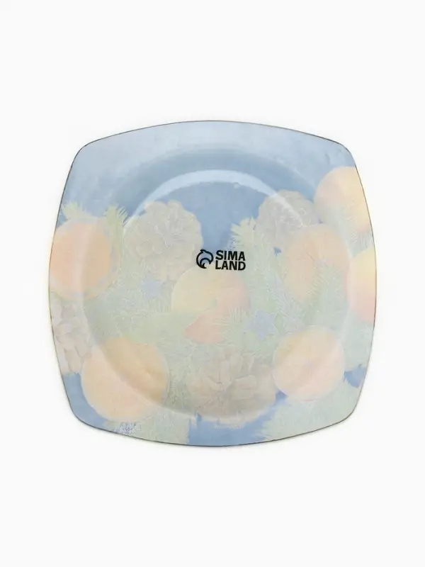 Тарелка новогодняя плоская &laquo;Апельсины&raquo;, 20&times;20 см