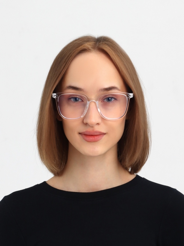 Очки для компьютера, антибликовые, 5.1 х 4 см, ширина 14.4 см, дужка 13.8 см, белая оправа   1079583