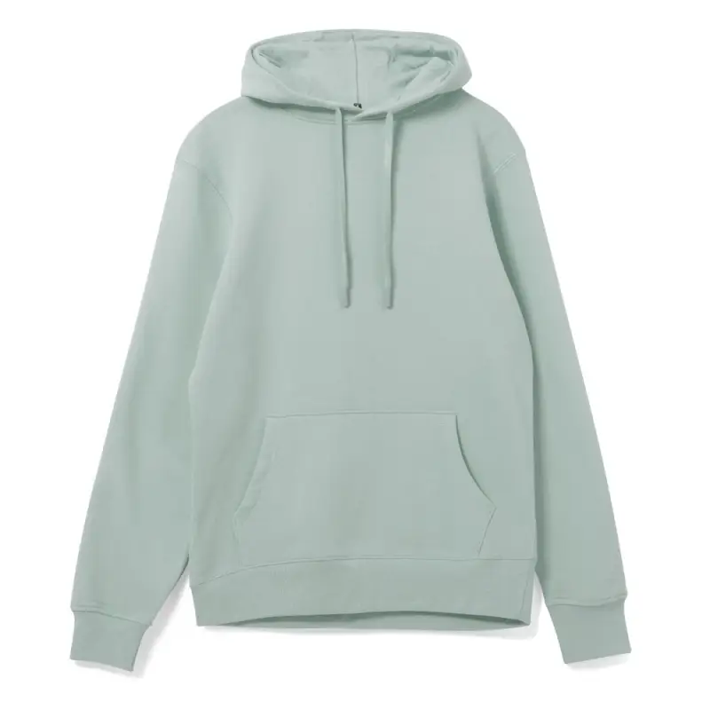 Толстовка с капюшоном унисекс Hoodie, серо-зеленая, размер XS