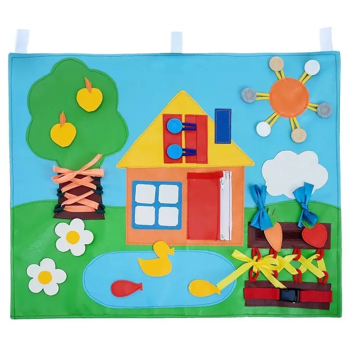 Коврик развивающий тактильный «Домик», 60 × 50 см, по методике Монтессори Коврик развивающий тактильный «Домик», 60 × 50 см, по методике Монтессори