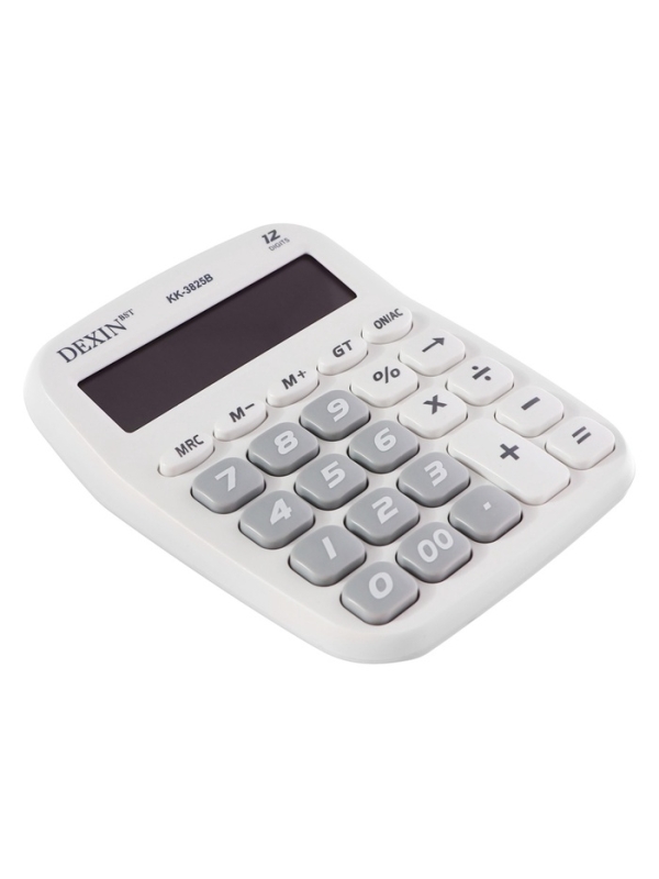 Калькулятор настольный 12-разрядный КК-3825В, белый Калькулятор настольный 12-разрядный КК-3825В, белый