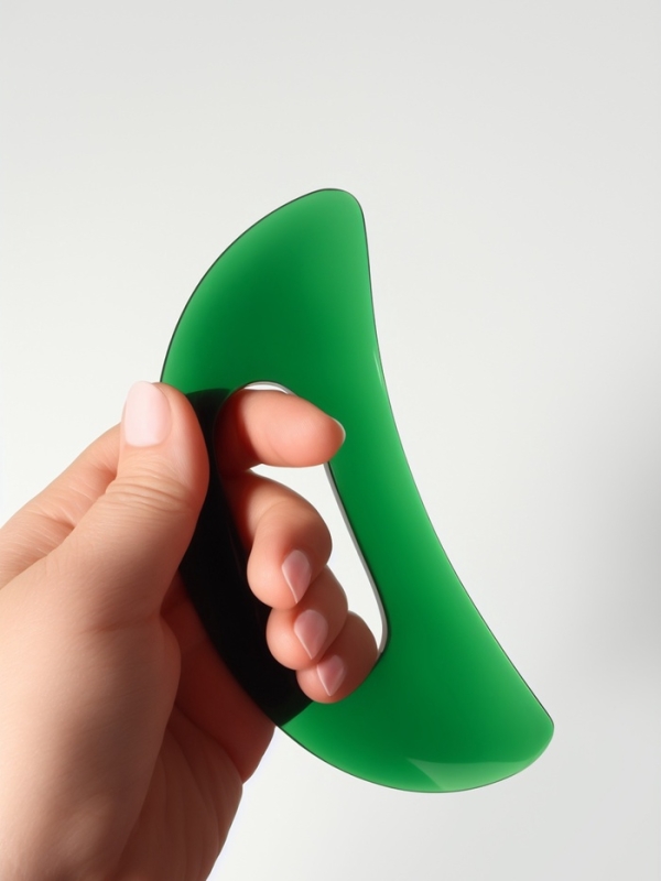 Массажёр для тела «Гуаша», универсальный, 15 × 7 см, цвет зелёный Массажёр для тела «Гуаша», универсальный, 15 × 7 см, цвет зелёный