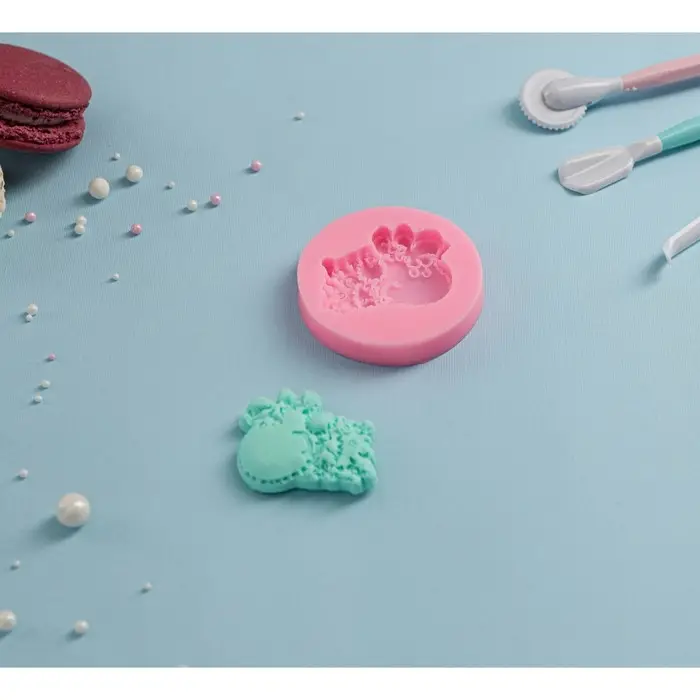 Молд для заливки «Барашек», силикон, 6.2×6.2×1.1 см, розовый