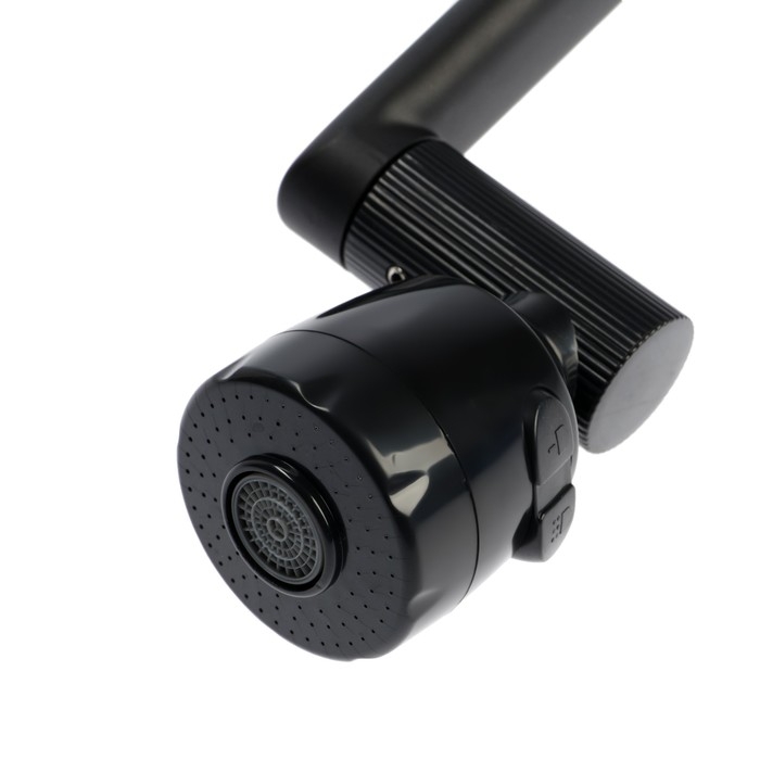 Смеситель для кухни ZEIN Z3705, регулируемый излив высотой 25 см, аэратор 2 режима, черный Смеситель для кухни ZEIN Z3705, регулируемый излив высотой 25 см, аэратор 2 режима, черный