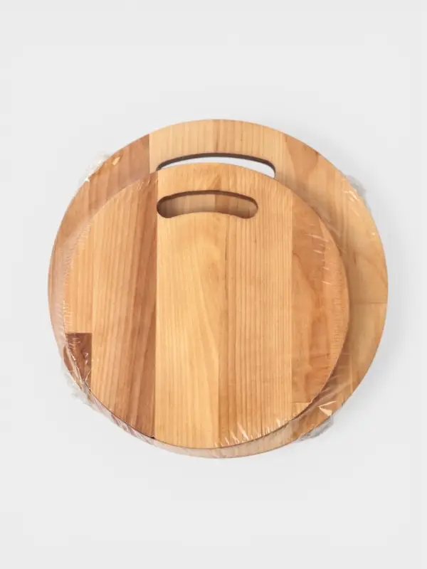 Набор разделочных досок, 2 шт., d=21 см, d=17.5 см, дерево берёза, пропитаны минеральным маслом