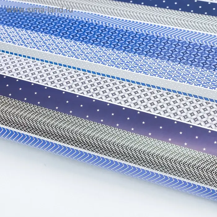 Бумага упаковочная глянцевая «Лаконичный синий», 70 х 100 см