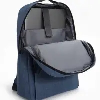 Рюкзак городской на молнии, с карманами, отделом для ноутбука, USB портом, 30&times;12&times;43 см, синий