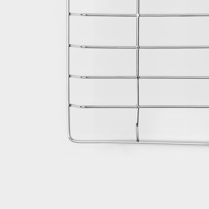 Полка бытовая с крючками Доляна, 42×12×15 см, цвет хромированный Полка бытовая с крючками Доляна, 42×12×15 см, цвет хромированный