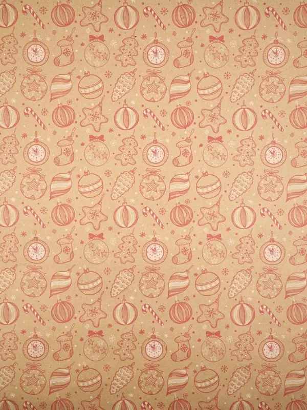 Набор упаковочной бумаги &laquo;Новогодняя&raquo;, 4 листа, 70 &times; 100 см