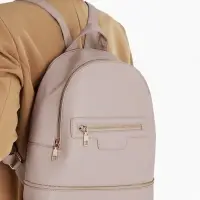 Рюкзак женский на молнии, с карманом, размер 27&times;13.5&times;33 см, бежевый