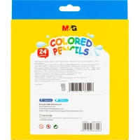 Карандаши цветные M&G   деревянные шестигранные, 24 цв в наборе
