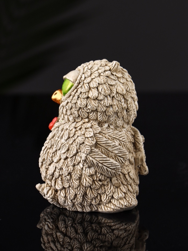 Фигура Фигура "Филин с бантом" 8х6х6,5 см, бежевый