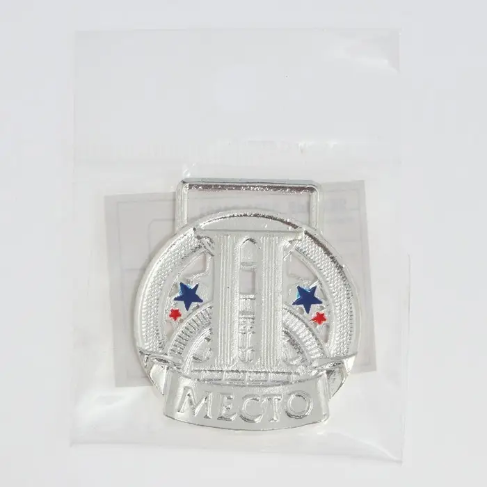 Медаль призовая серебро, d=3.5 см, 2 место, без ленты