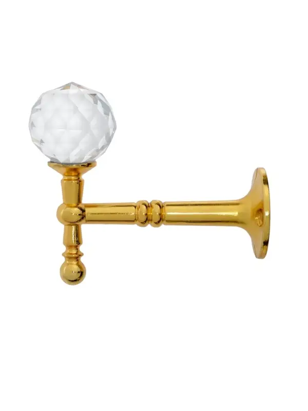 Крючок - держатель для штор на стену CAPPIO KS043, металлический, цвет золото, 2 шт Крючок - держатель для штор на стену CAPPIO KS043, металлический, цвет золото, 2 шт