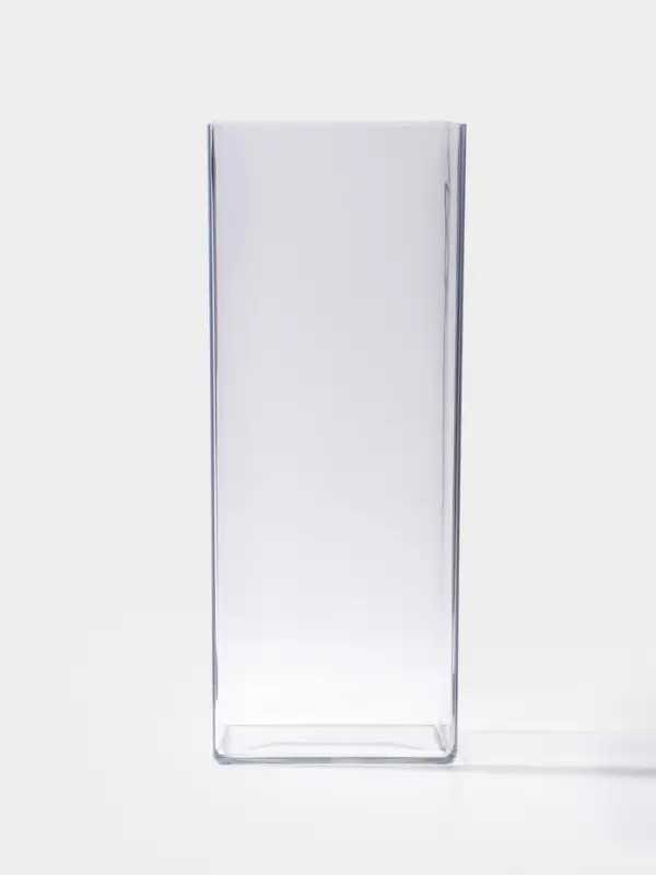 Ваза пластик настольная "Альваро" геометрия, 30х12 см, прозрачный