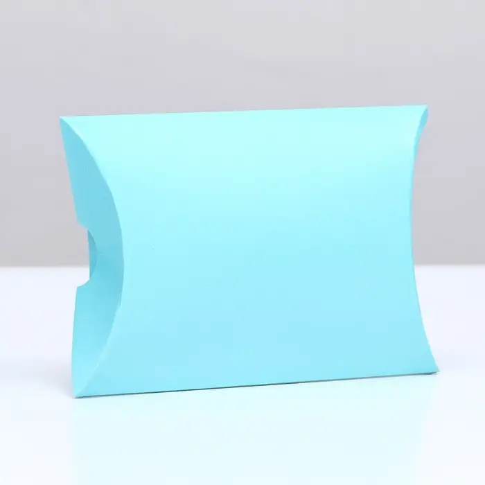 Коробка складная, подушка, голубая 15 х 11 х 3 см, Коробка складная, подушка, голубая 15 х 11 х 3 см,