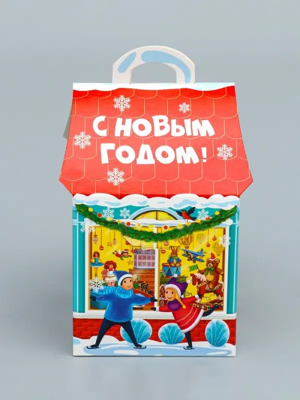 Подарочная новогодняя коробка «Волшебная лавка», домик, 12×12×19 см Подарочная новогодняя коробка «Волшебная лавка», домик, 12×12×19 см