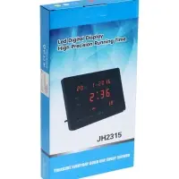 Часы электронные настенные, настольные &laquo;Соломон&raquo;, будильник, 15.5&times;23.5 см, красная индикация, черные