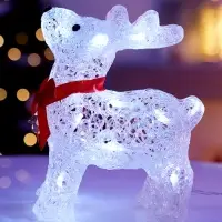 Фигура светодиодная «Олень», 20 см, 20LED, 220V, БЕЛЫЙ