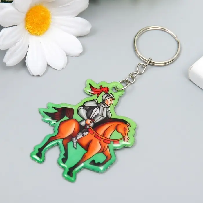 Брелок для ключей на кольце «Рыцарь на коне», мягкий ПВХ, 6×5 см