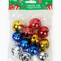 Бубенчики, набор 12 шт., размер 1 шт. - 3&times;3 см