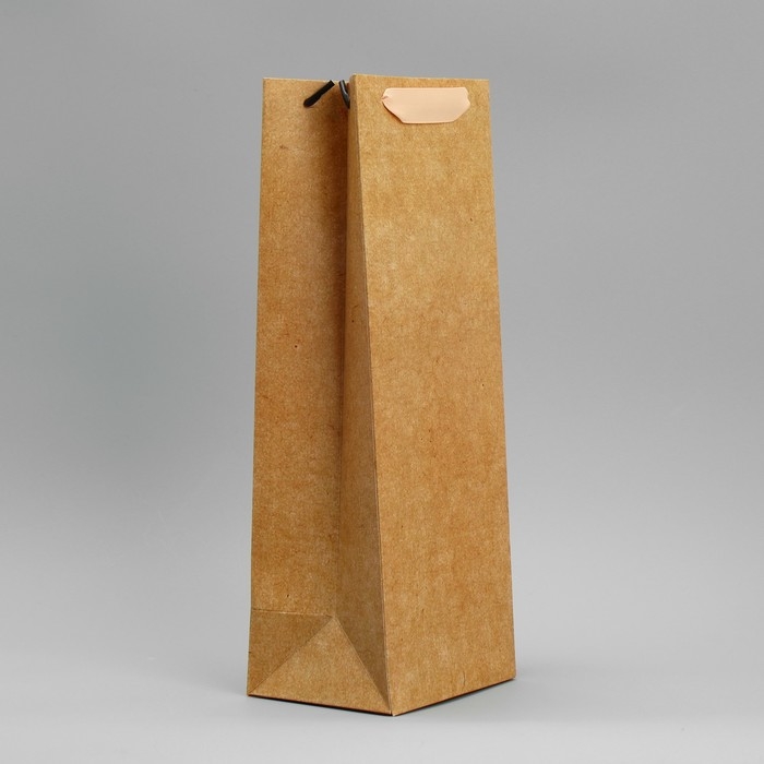 Пакет подарочный под бутылку, упаковка, «Крафтовый», 13 x 36 x 10 см Пакет подарочный под бутылку, упаковка, «Крафтовый», 13 x 36 x 10 см