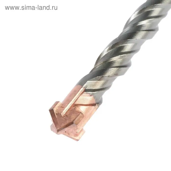 Бур по бетону ТУНДРА, крестовый наконечник, двойная спираль, SDS-plus, 16&times;210 мм