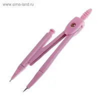 Циркуль металлический Calligrata, 120 мм, с механическим карандашом, с грифелями, в пластиковом пенале, МИКС