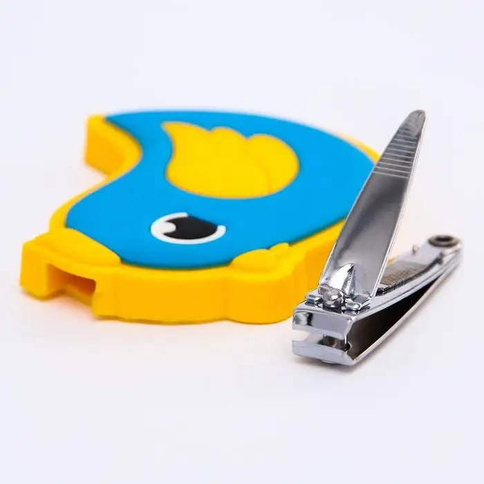 Детские, маникюрные щипчики - книпсеры «Малыши» с резиновой игрушкой, МИКС