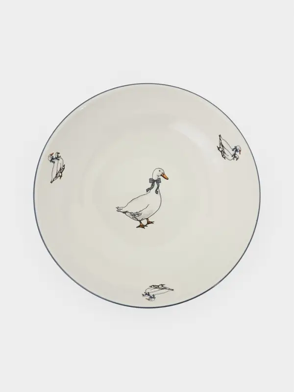Тарелка глубокая 20 см Премиум "Гуси"