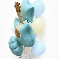 Воздушные шары "Голубая гитара" фольга, латекс, набор 12 штук