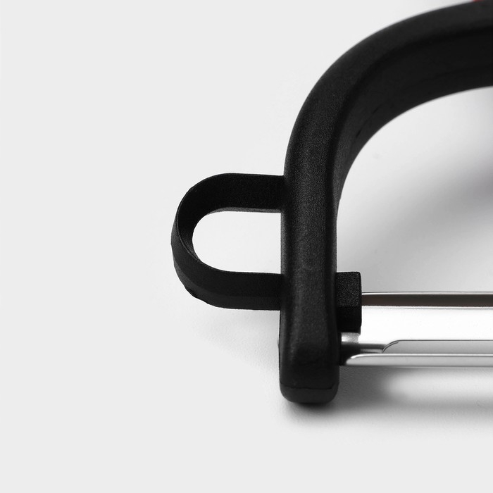 Овощечистка Доляна Digma, 17 см, нержавеющая сталь, чёрная, красная Овощечистка Доляна Digma, 17 см, нержавеющая сталь, чёрная, красная