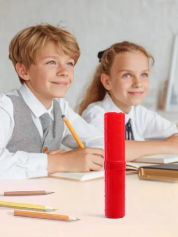 Пенал - тубус Calligrata, 40&times;195 мм, пластиковый, красный