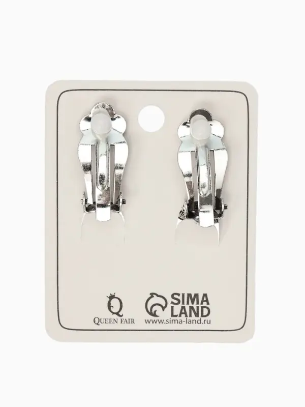 Серьги клипсы для ушей QF &laquo;Сова&raquo;, цвет чернёное серебро