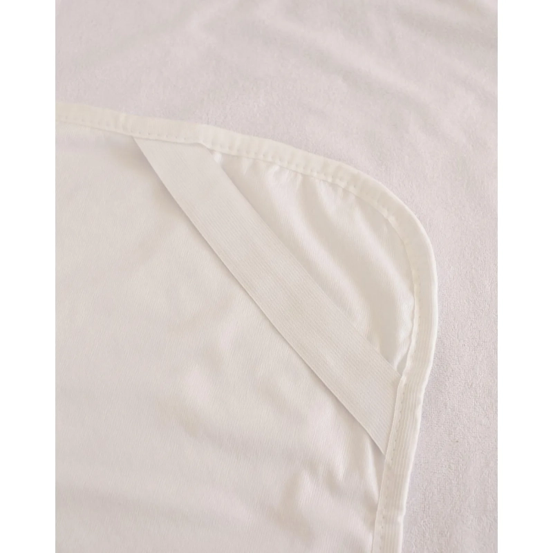 Наматрасник Luscan 90х200, махра, водонепрониц, с резинкой по углам, белый