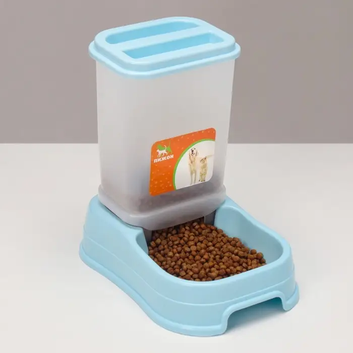 Автокормушка 1,5 л, 23,5 х 16 х 24 см, голубая Автокормушка 1,5 л, 23,5 х 16 х 24 см, голубая