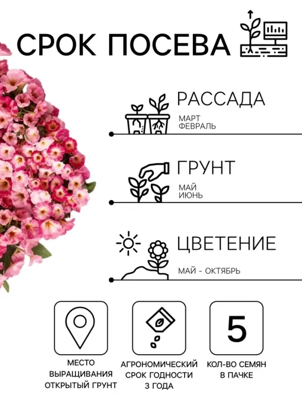 Семена цветов Петуния &laquo;Джоконда&raquo;, F1, нежность, 5 шт., Farao, &laquo;АЭЛИТА&raquo;