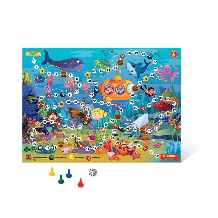 Настольная игра-ходилка «В океане» Настольная игра-ходилка «В океане»