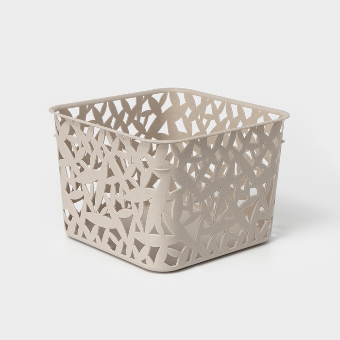 Корзина для хранения, 20,5×20,5×14,5 см, цвет МИКС Корзина для хранения, 20,5×20,5×14,5 см, цвет МИКС
