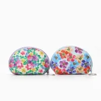 Кошелёк-монетница на молнии, 11.5&times;3.5&times;8 см, с цветочным принтом, МИКС