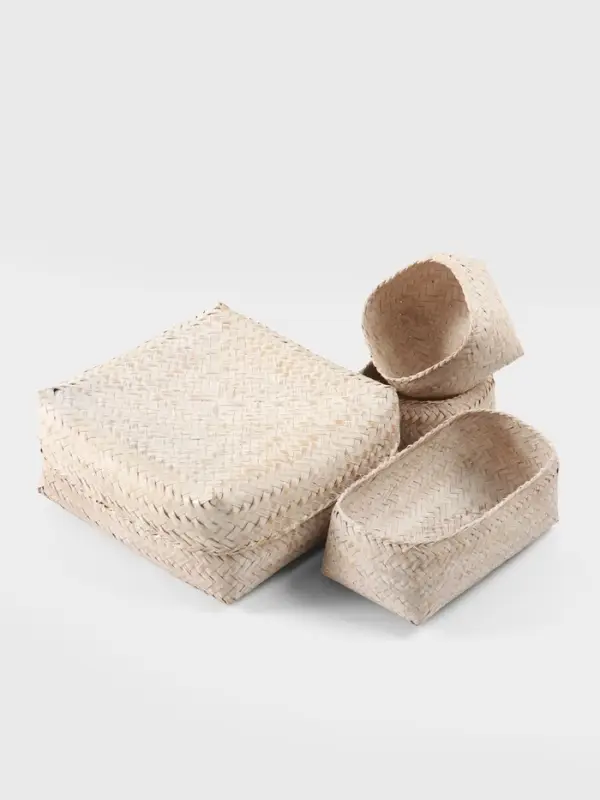 Набор плетёных корзин &laquo;Энди&raquo;, 28.5&times;28.5&times;18.5 см