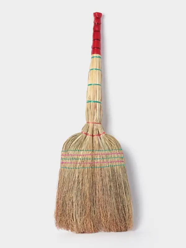 Веник узбекский из сорго 5-ти прошивной 4-х лучевой, ручная работа, 90-95 см