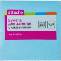 Стикеры Attache с клеев. краем 76х76, неон, голубой 100л