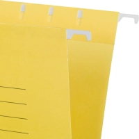 Папка подвесная Attache Foolscap, картон желтый, до 200л., 5шт/уп