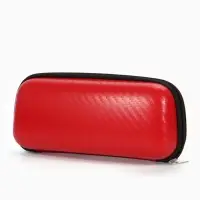Футляр для очков на молнии, длина 16 см, цвет красный