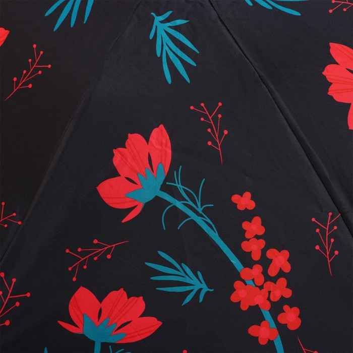 Зонт женский «Красные цветы», 6 спиц, складывается в размер телефона. Зонт женский «Красные цветы», 6 спиц, складывается в размер телефона.