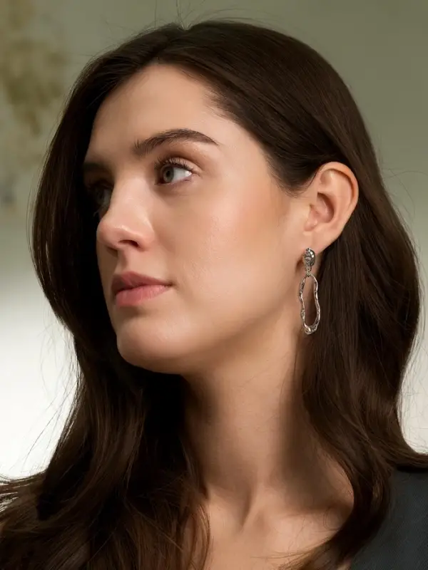 Серьги жемчуг &laquo;Корейский стиль&raquo;, белые в серебре